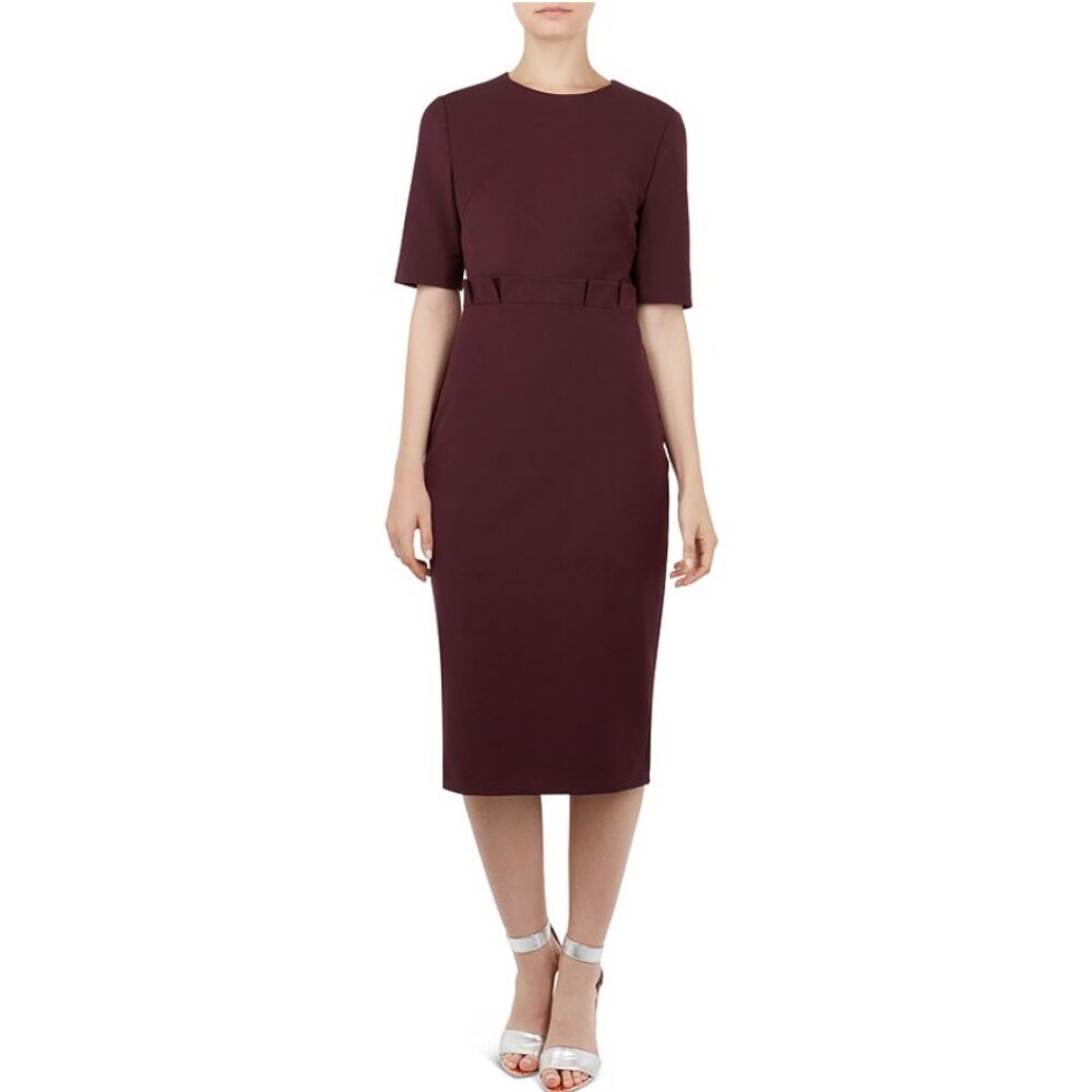 Ted Baker Maggidd Pleated-Waist Dress US 0